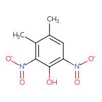 Chemical structure of 3,4-dimethyl-2,6-dinitrophenol - CSSB00009999363