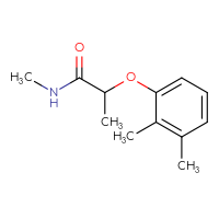 Chemical structure of 2-(2,3-dimethylphenoxy)-N-methylpropanamide - CSSB00000204275