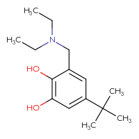 Chemical structure of 5-tert-butyl-3-[(diethylamino)methyl]benzene-1,2-diol - CSSB02125602487