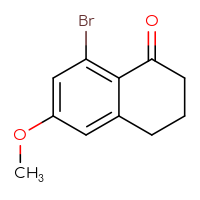 Chemical structure of 8-bromo-6-methoxy-1,2,3,4-tetrahydronaphthalen-1-one - CSSB00010265178
