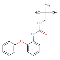 Chemical structure of 3-(2,2-dimethylpropyl)-1-(2-phenoxyphenyl)urea - CSSB00710599593