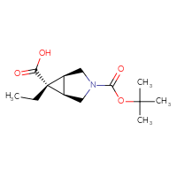 Chemical structure of (1R,5S,6S)-3-[(tert-butoxy)carbonyl]-6-ethyl-3-azabicyclo[3.1.0]hexane-6-carboxylic acid - CSSB20760879820