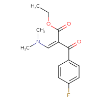 Chemical structure of ethyl (2Z)-3-(dimethylamino)-2-[(Z)-4-fluorobenzoyl]prop-2-enoate - CSSB21332864568