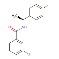 Chemical structure of 3-bromo-N-[(1S)-1-(4-fluorophenyl)ethyl]benzamide - CSSB01641238269
