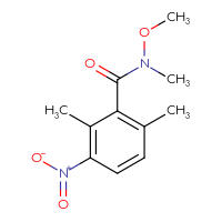 Chemical structure of N-methoxy-N,2,6-trimethyl-3-nitrobenzamide - CSSB01996269475