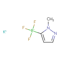 Chemical structure of potassium trifluoro(1-methyl-1H-pyrazol-5-yl)boranuide - CSSB00015984039