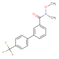 Chemical structure of N-methoxy-N-methyl-4'-(trifluoromethyl)-[1,1'-biphenyl]-3-carboxamide - CSSB06589895757