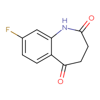 Chemical structure of 8-fluoro-2,3,4,5-tetrahydro-1H-1-benzazepine-2,5-dione - CSSB00010564288