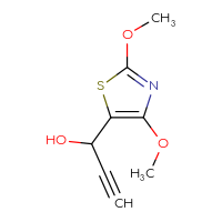 Chemical structure of 1-(2,4-dimethoxy-1,3-thiazol-5-yl)prop-2-yn-1-ol - CSSB00015033311