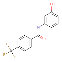 Chemical structure of N-(3-hydroxyphenyl)-4-(trifluoromethyl)benzamide - CSSB00040272866