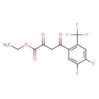 Chemical structure of ethyl 4-[4,5-difluoro-2-(trifluoromethyl)phenyl]-2,4-dioxobutanoate - CSSB21495897143
