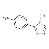 Chemical structure of 4-(4-methyl-4H-1,2,4-triazol-3-yl)aniline - CSSB00000738383