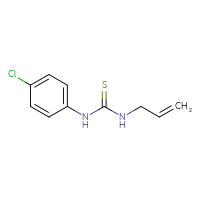 Chemical structure of 1-(4-chlorophenyl)-3-(prop-2-en-1-yl)thiourea - CSSB00000004863
