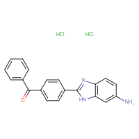 Chemical structure of 2-(4-benzoylphenyl)-1H-1,3-benzodiazol-6-amine dihydrochloride - CSSB17655699452