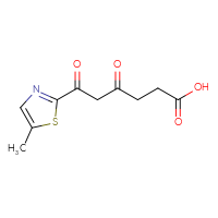 Chemical structure of 6-(5-methyl-1,3-thiazol-2-yl)-4,6-dioxohexanoic acid - CSSB21432496364