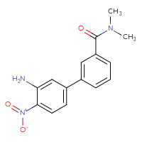 Chemical structure of 3'-amino-N,N-dimethyl-4'-nitro-[1,1'-biphenyl]-3-carboxamide - CSSB15287314489