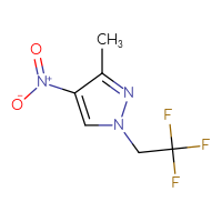 Chemical structure of 3-methyl-4-nitro-1-(2,2,2-trifluoroethyl)-1H-pyrazole - CSSB00011161898