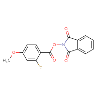Chemical structure of 1,3-dioxo-2,3-dihydro-1H-isoindol-2-yl 2-fluoro-4-methoxybenzoate - CSSB00116219936