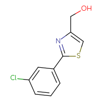 Chemical structure of [2-(3-chlorophenyl)-1,3-thiazol-4-yl]methanol - CSSB00011934609