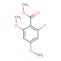 Chemical structure of methyl 2-fluoro-4,6-dimethoxybenzoate - CSSB00010076027