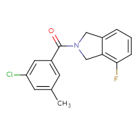 Chemical structure of 2-(3-chloro-5-methylbenzoyl)-4-fluoro-2,3-dihydro-1H-isoindole - CSSB02034511581