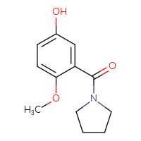 Chemical structure of 4-methoxy-3-(pyrrolidine-1-carbonyl)phenol - CSSB00132308214