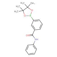 Chemical structure of N-phenyl-3-(4,4,5,5-tetramethyl-1,3,2-dioxaborolan-2-yl)benzamide - CSSB00021061878