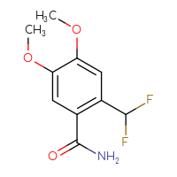 Chemical structure of 2-(difluoromethyl)-4,5-dimethoxybenzamide - CSSB02140856528