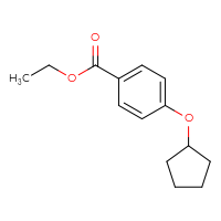Chemical structure of ethyl 4-(cyclopentyloxy)benzoate - CSSB00000318499
