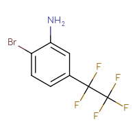 Chemical structure of 2-bromo-5-(1,1,2,2,2-pentafluoroethyl)aniline - CSSB00102708448