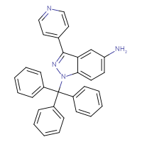 Chemical structure of 3-(pyridin-4-yl)-1-(triphenylmethyl)-1H-indazol-5-amine - CSSB00020628281