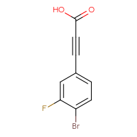 Chemical structure of 3-(4-bromo-3-fluorophenyl)prop-2-ynoic acid - CSSB00012100335