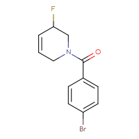 Chemical structure of 1-(4-bromobenzoyl)-3-fluoro-1,2,3,6-tetrahydropyridine - CSSB20499110479