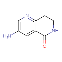 Chemical structure of 3-amino-5,6,7,8-tetrahydro-1,6-naphthyridin-5-one - CSSB00009845061
