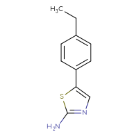 Chemical structure of 5-(4-ethylphenyl)-1,3-thiazol-2-amine - CSSB00011399963