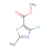 Chemical structure of methyl 4-chloro-2-methyl-1,3-thiazole-5-carboxylate - CSSB00000695390