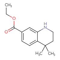 Chemical structure of ethyl 4,4-dimethyl-1,2,3,4-tetrahydroquinoline-7-carboxylate - CSSB03567083337