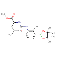Chemical structure of methyl (2S)-4-methyl-2-({[2-methyl-3-(4,4,5,5-tetramethyl-1,3,2-dioxaborolan-2-yl)phenyl]carbamoyl}amino)pentanoate - CSSB21332065221
