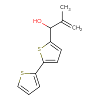 Chemical structure of 1-{[2,2'-bithiophen]-5-yl}-2-methylprop-2-en-1-ol - CSSB02136438036