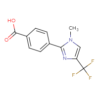 Chemical structure of 4-[1-methyl-4-(trifluoromethyl)-1H-imidazol-2-yl]benzoic acid - CSSB17194914666