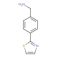Chemical structure of 1-[4-(1,3-thiazol-2-yl)phenyl]methanamine - CSSB00011934871