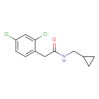 Chemical structure of N-(cyclopropylmethyl)-2-(2,4-dichlorophenyl)acetamide - CSSB01994712030