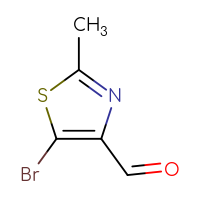 Chemical structure of 5-bromo-2-methyl-1,3-thiazole-4-carbaldehyde - CSSB00010158595