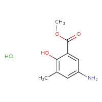 Chemical structure of methyl 5-amino-2-hydroxy-3-methylbenzoate hydrochloride - CSSB20963528141