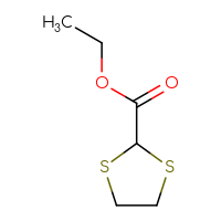 Chemical structure of ethyl 1,3-dithiolane-2-carboxylate - CSSB00000032441