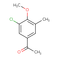Chemical structure of 1-(3-chloro-4-methoxy-5-methylphenyl)ethan-1-one - CSSB00000728846
