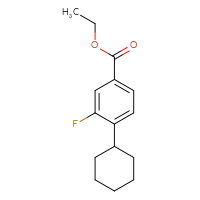 Chemical structure of ethyl 4-cyclohexyl-3-fluorobenzoate - CSSB00133577518