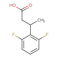 Chemical structure of 3-(2,6-difluorophenyl)butanoic acid - CSSB00012845256