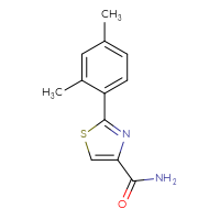 Chemical structure of 2-(2,4-dimethylphenyl)-1,3-thiazole-4-carboxamide - CSSB00049619114