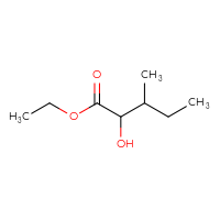 Chemical structure of ethyl 2-hydroxy-3-methylpentanoate - CSSB00011626145